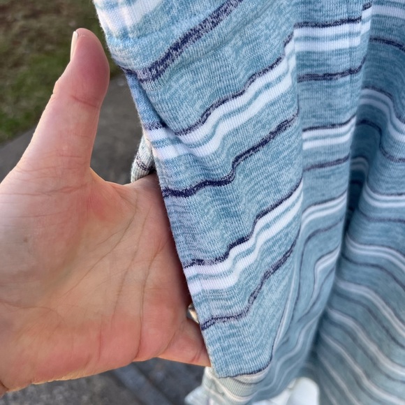 NWT Talbots Pretty Blues White Stripe Tie Waist Short Sleeve Midi Dress - Picture 6 of 9